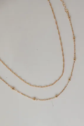 Jodie Gold Layered Chain Necklace