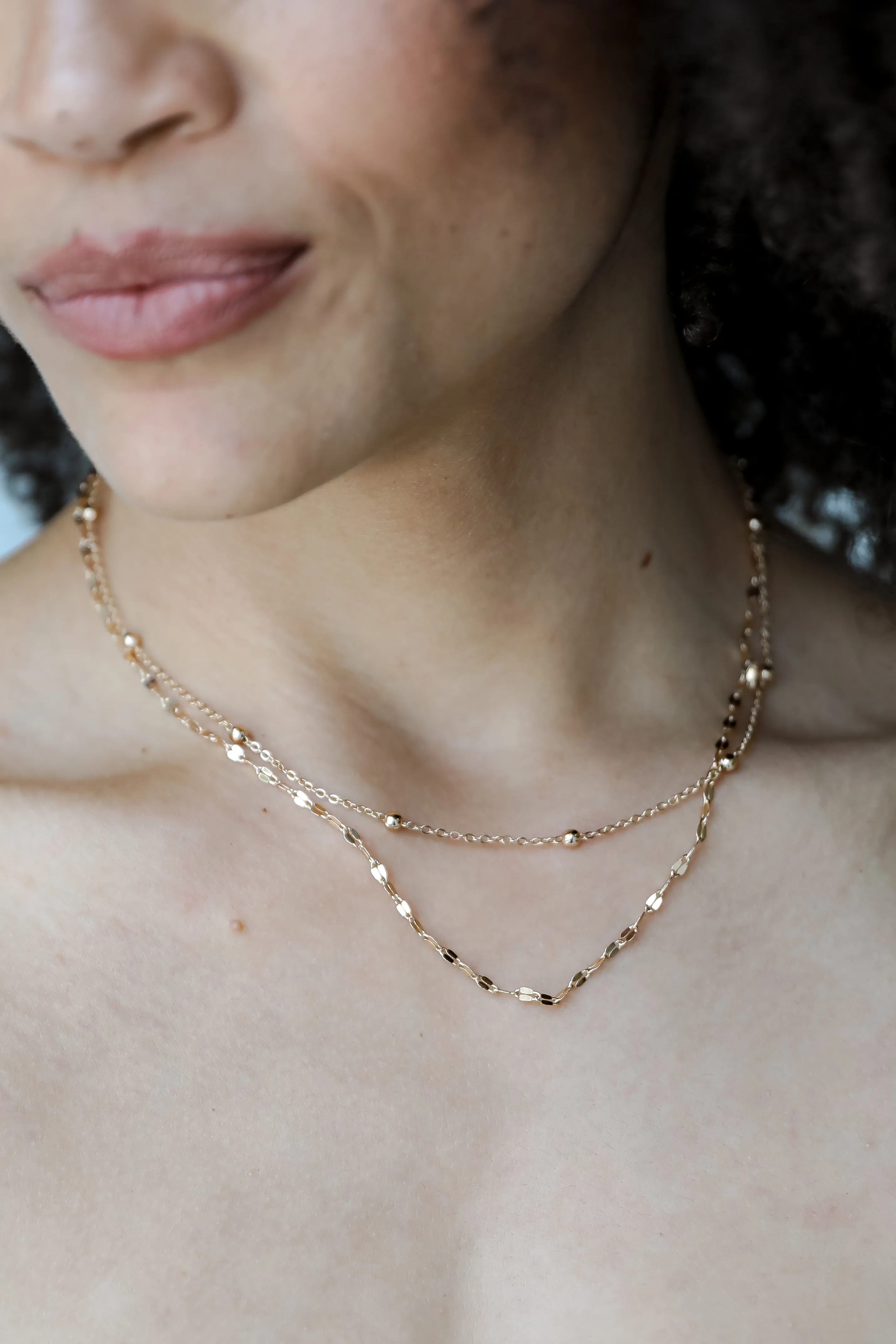 Jodie Gold Layered Chain Necklace