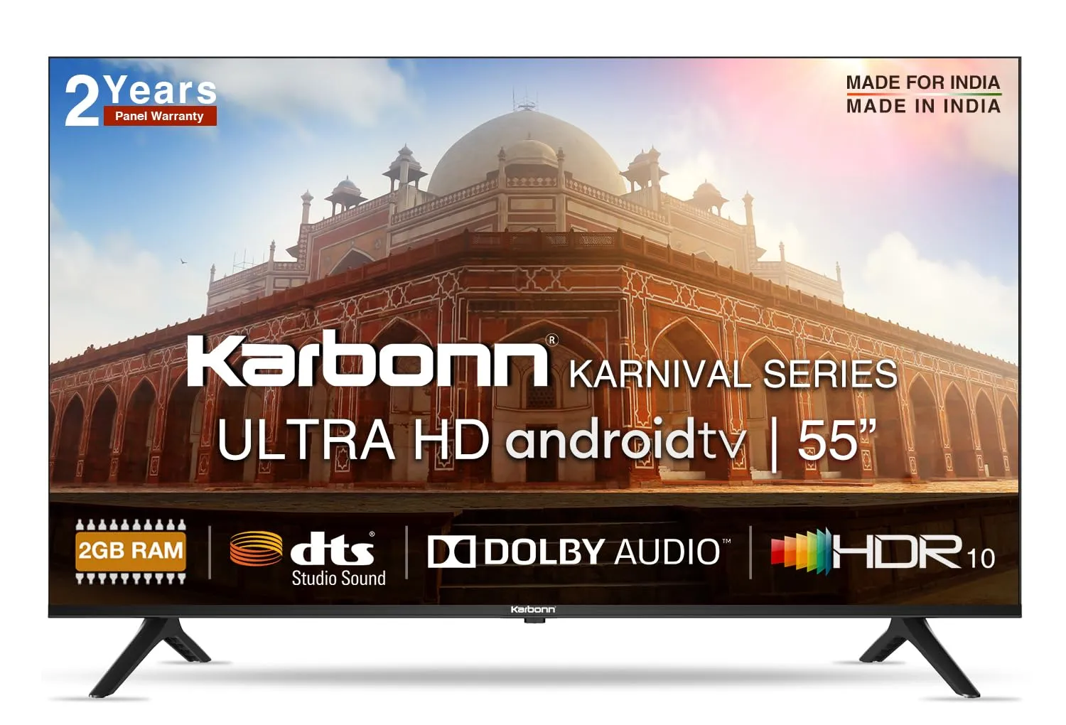 Karbonn 140 cm (55 inches) Karnival Series 4K Ultra HD Smart Android IPS LED TV KJS55ASUHD (Black)