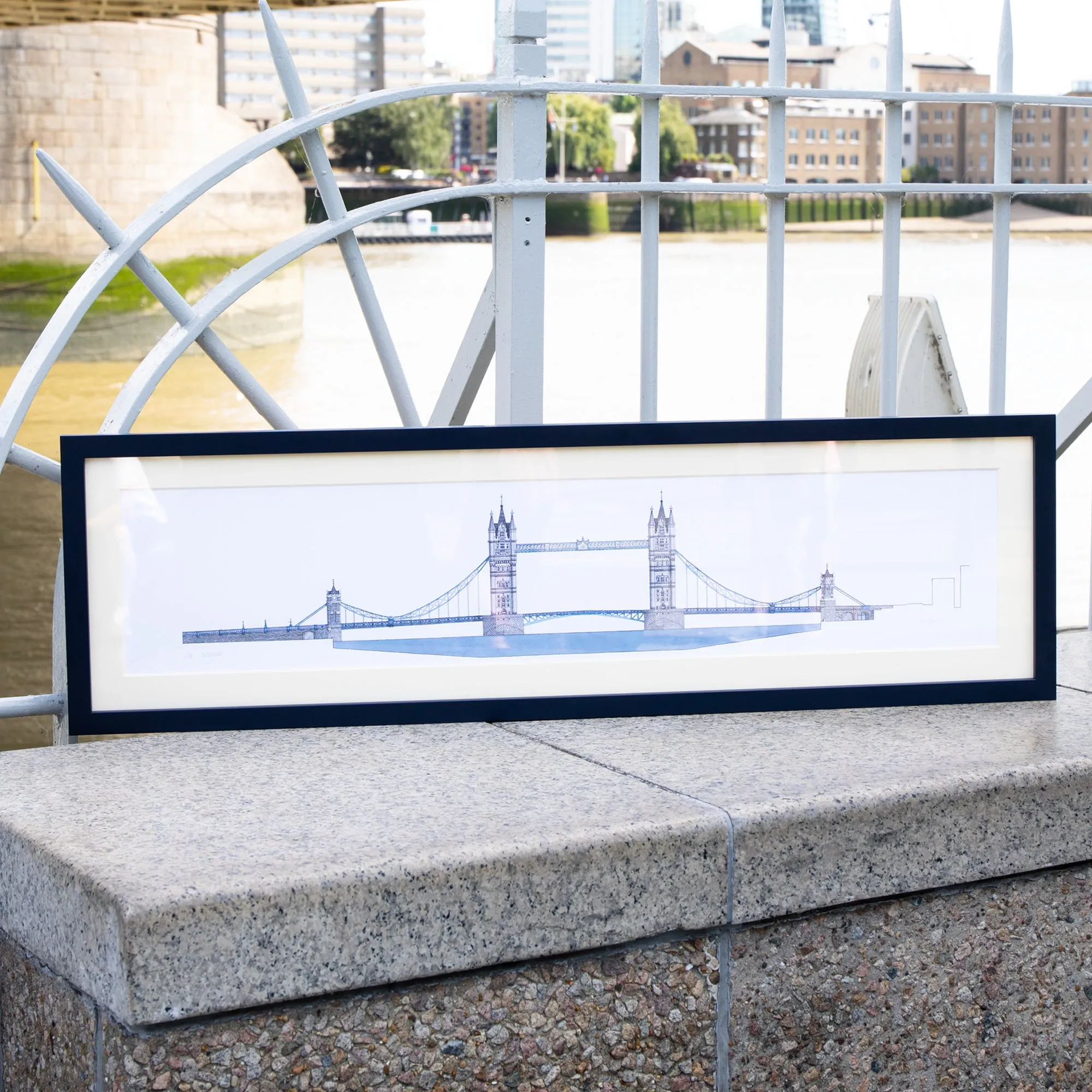 Katherine Jones Tower Bridge Print - Limited & Signed - 36 x 7.5 Inches