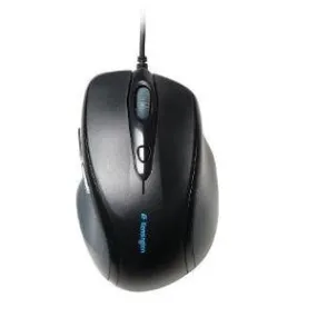 Kensington Pro Fit Wired Full-Size Mouse - Optical - Cable - Black - 1 Pack - USB, PS/2 - 1000 dpi - Scroll Wheel - 4 Button(s) - Right-handed Only