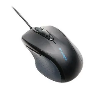 Kensington Pro Fit Wired Full-Size Mouse - Optical - Cable - Black - 1 Pack - USB, PS/2 - 1000 dpi - Scroll Wheel - 4 Button(s) - Right-handed Only