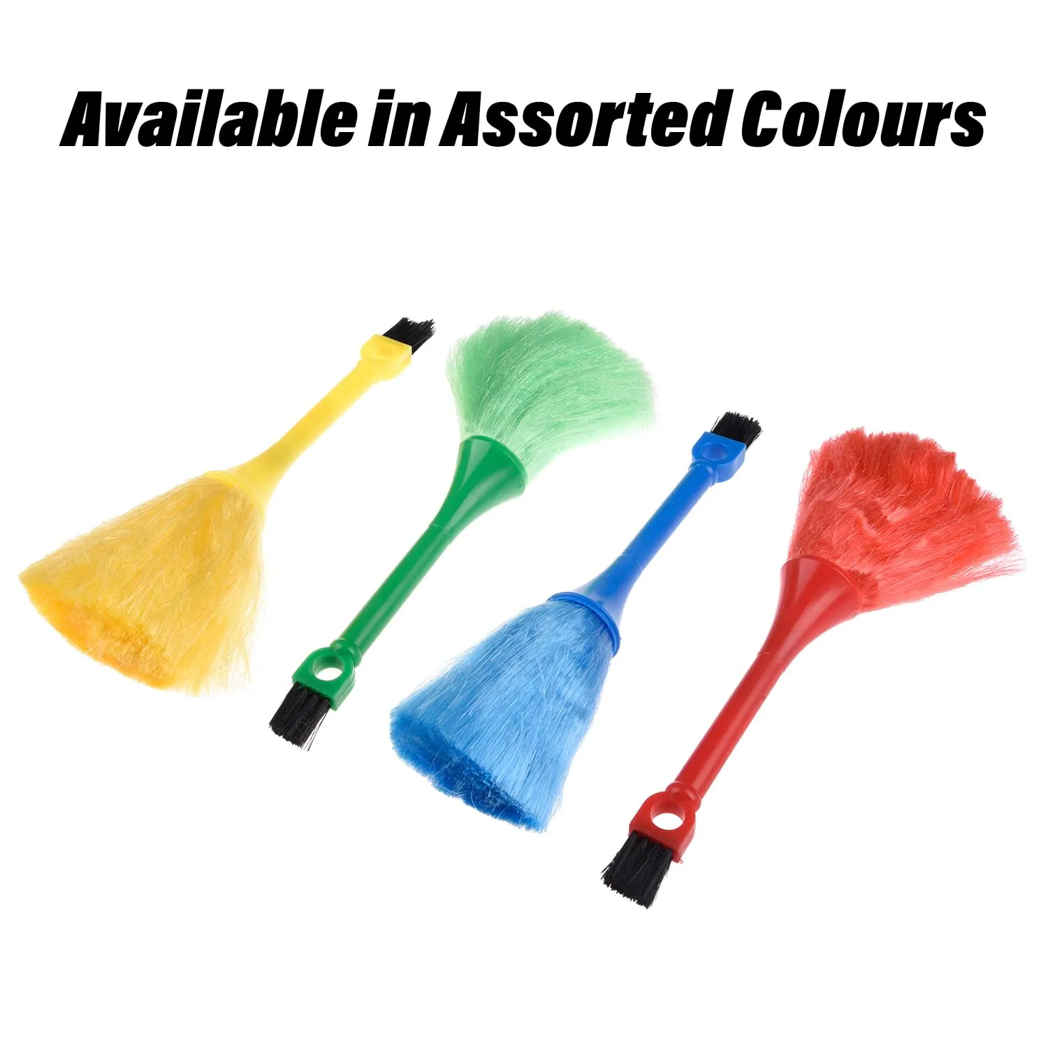 Kuber Industries Computer Brush With Plastic Handle|Computer Keyboard Brush|Kitchen Duster|Laptop Keyboard Brush|Computer Dual Brush|Cleaning Tool For Computer|Pack Of 3|Multicolor