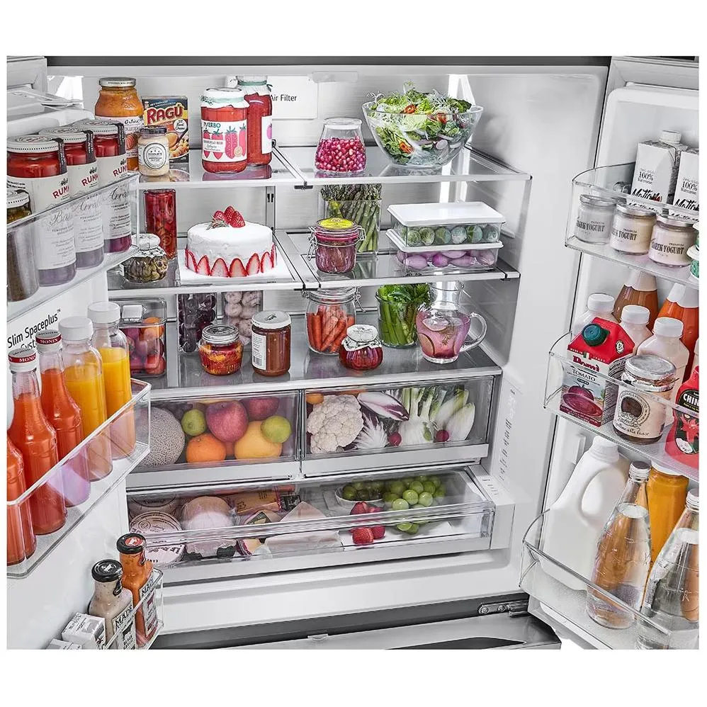 LG 36-inch, 26 cu. ft. Counter-Depth French 3-Door Refrigerator with Four Types of Ice LRYXC2606S