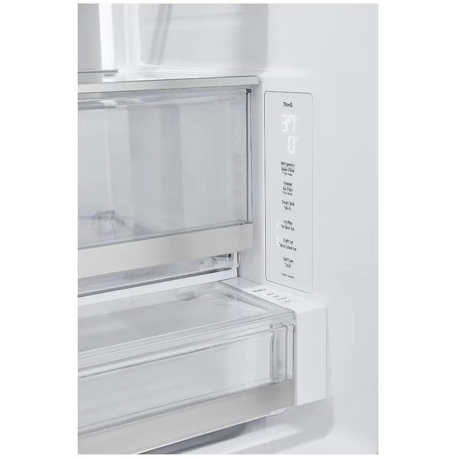 LG 36-inch, 26 cu. ft. Counter-Depth French 3-Door Refrigerator with Four Types of Ice LRYXC2606S