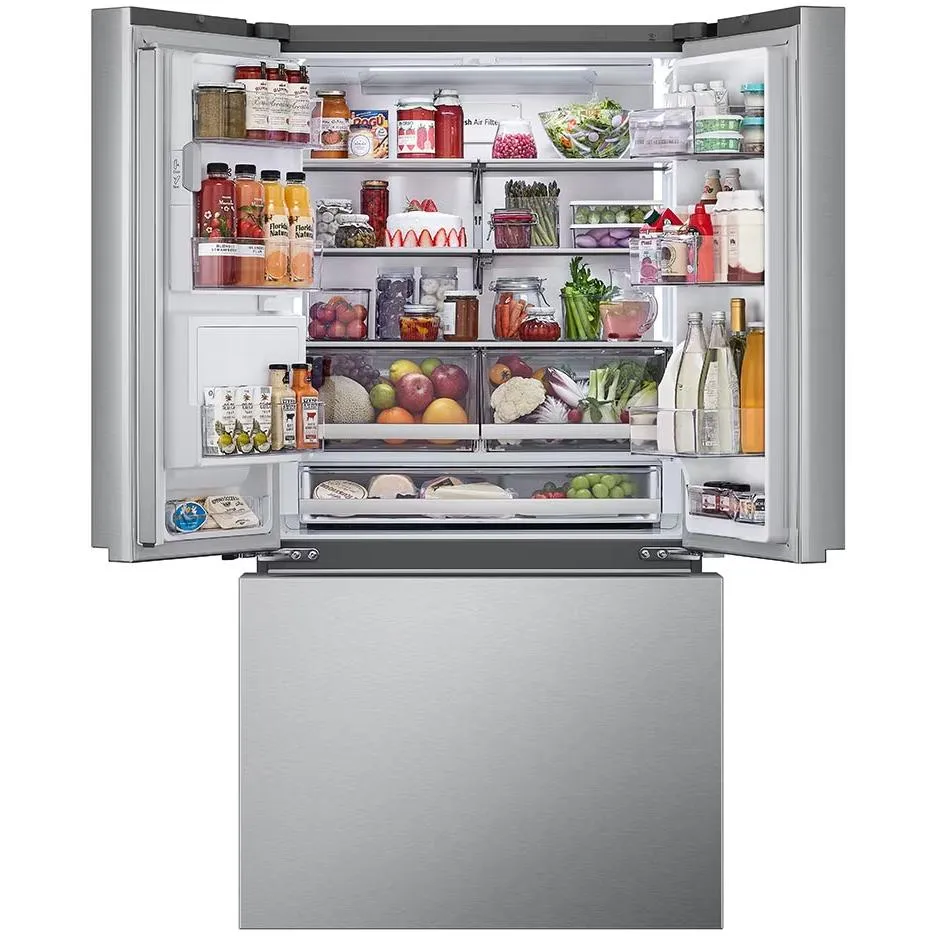 LG 36-inch, 26 cu. ft. Counter-Depth French 3-Door Refrigerator with Four Types of Ice LRYXC2606S