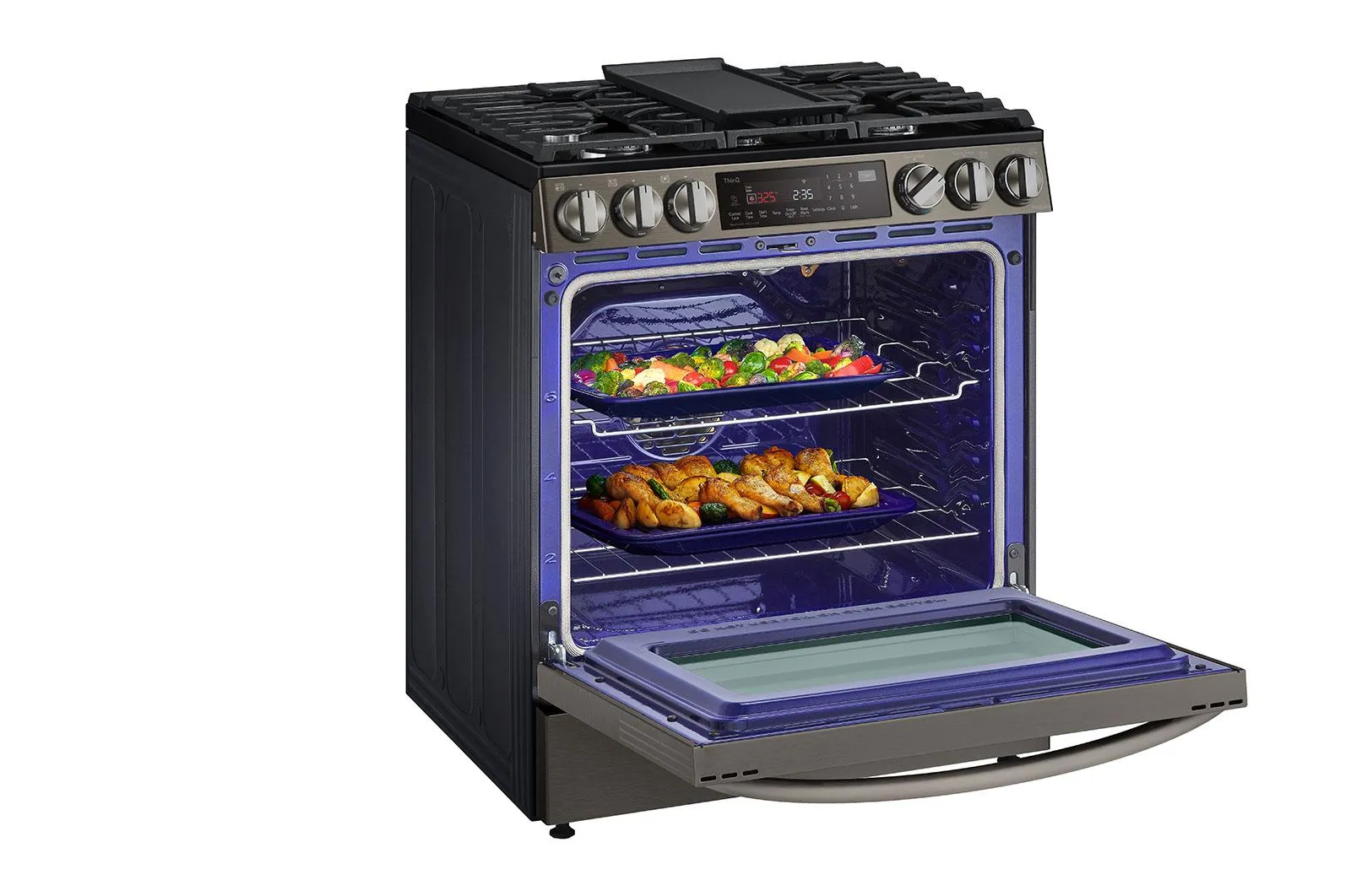 Lg LSGL6335D 6.3 cu ft. Smart wi-fi Enabled ProBake Convection® InstaView® Gas Slide-In Range with Air Fry