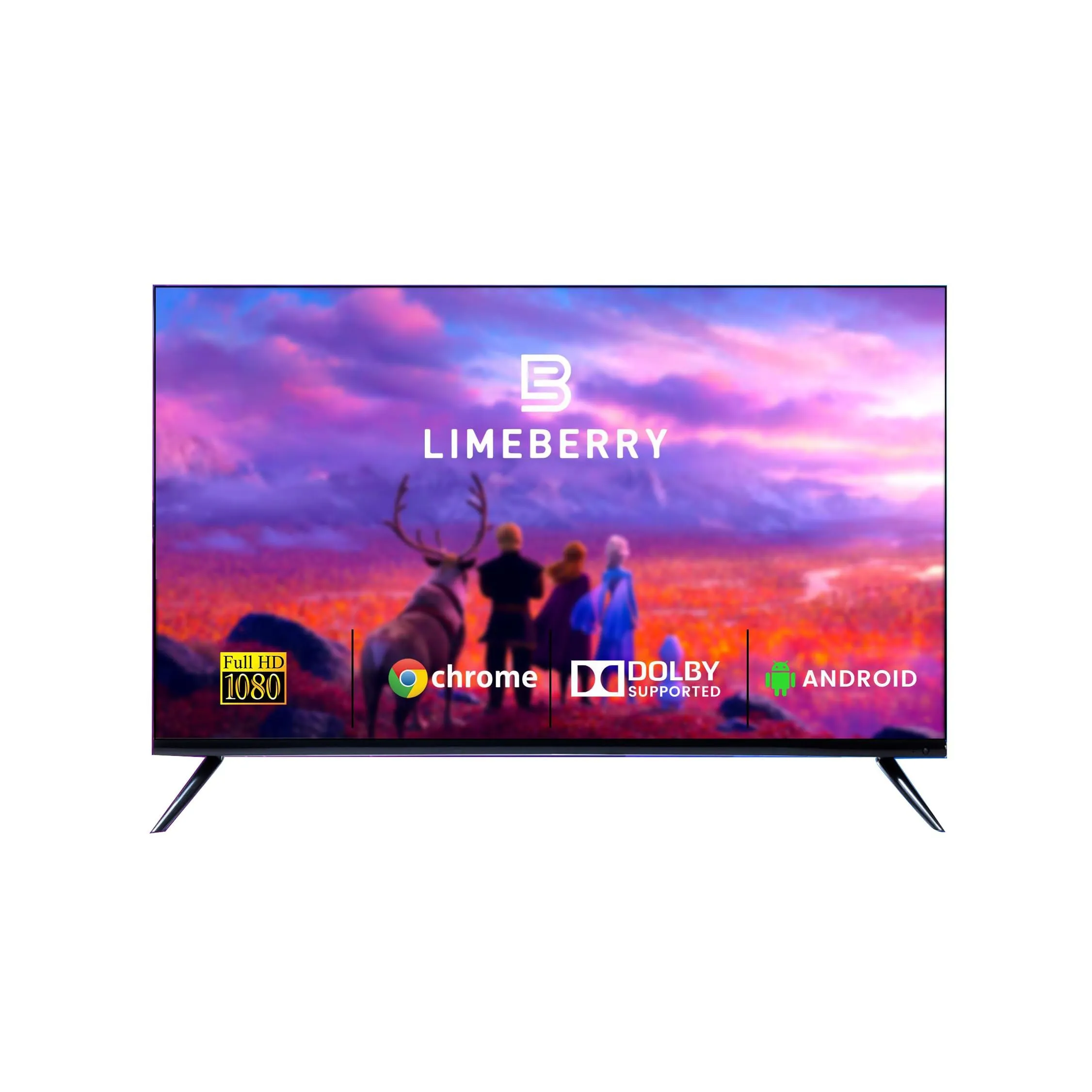 LIMEBERRY 109 cm (43 Inch) Frameless Full HD Smart QLED LED TV, Android 11, Inbilt Dolby Sound, Black (LB431CN6)