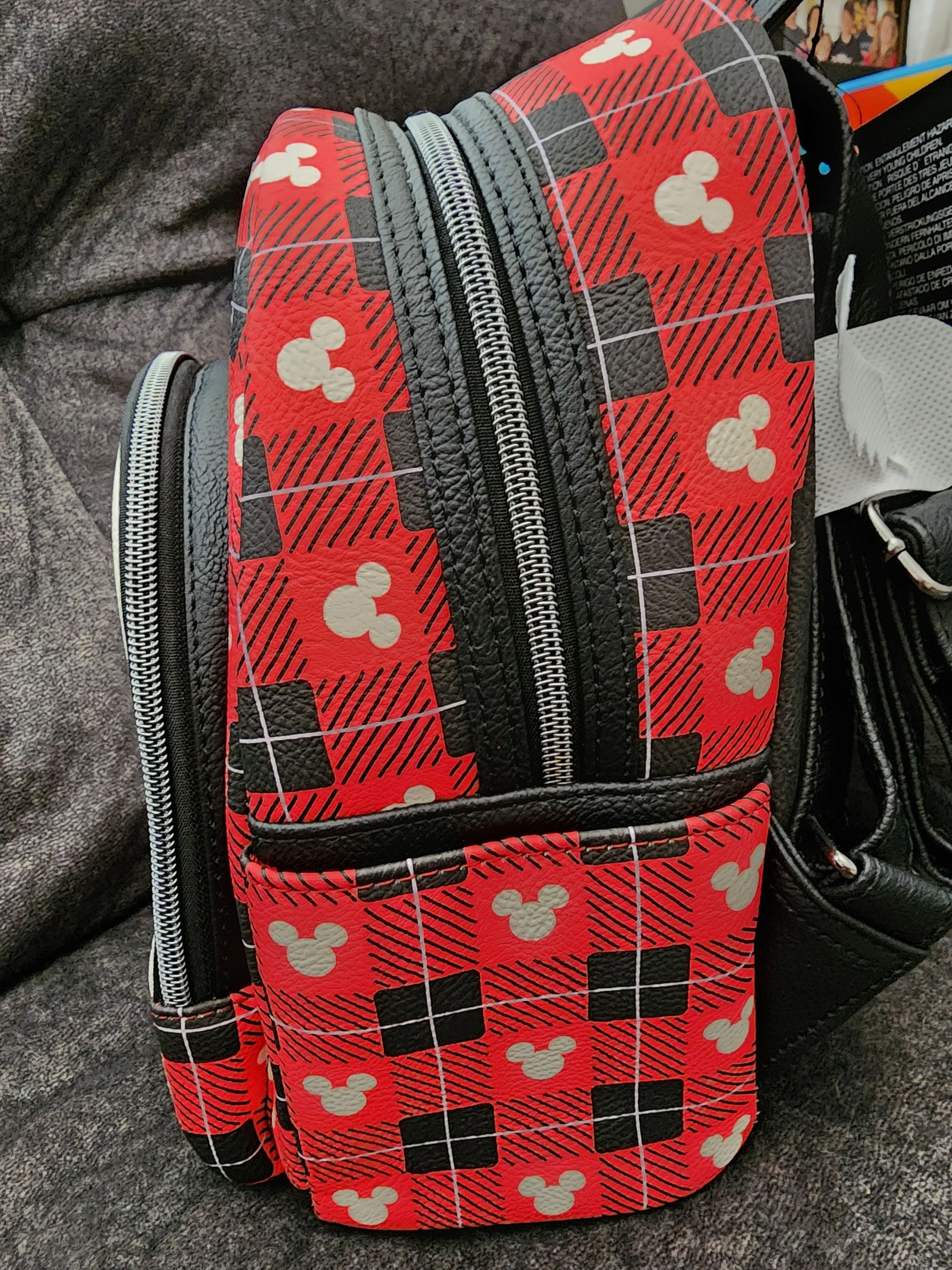 Loungefly Disney Mickey and Minnie Winter Plaid Exclusive Backpack