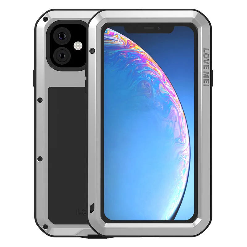 LOVE MEI Powerful Shockproof Metal Heavy Duty Case Cover for Apple iPhone