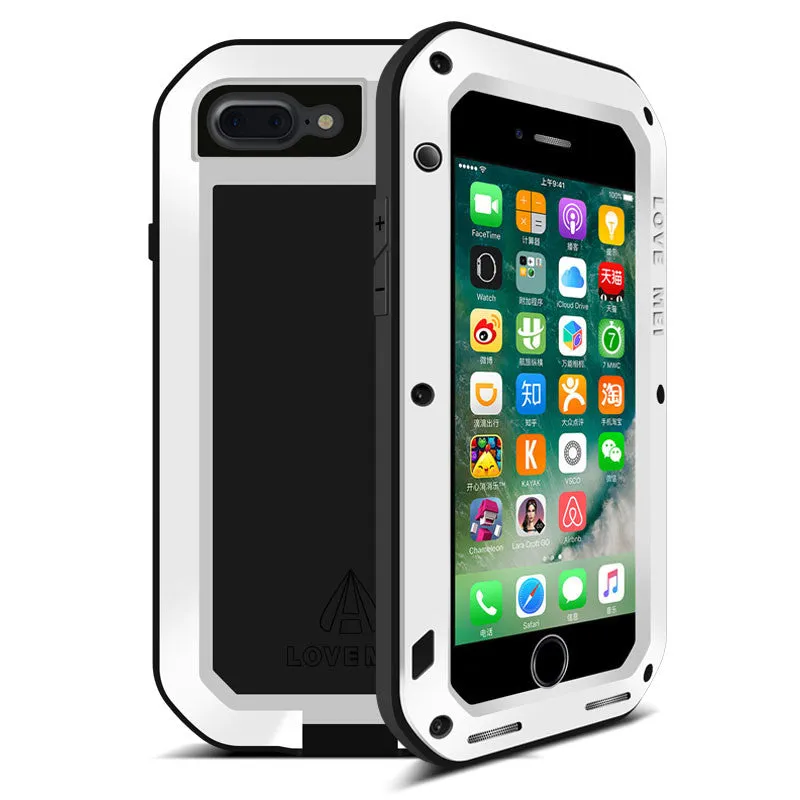 LOVE MEI Powerful Shockproof Metal Heavy Duty Case Cover for Apple iPhone