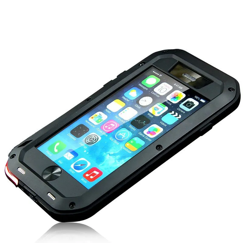 LOVE MEI Powerful Shockproof Metal Heavy Duty Case Cover for Apple iPhone