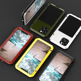 LOVE MEI Powerful Shockproof Metal Heavy Duty Case Cover for Apple iPhone