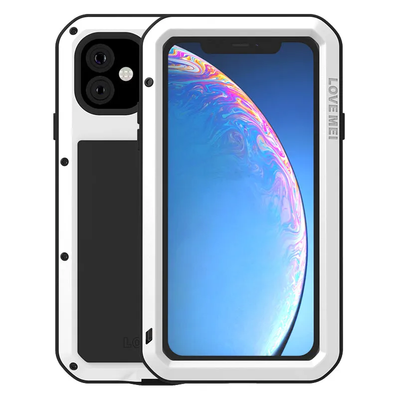 LOVE MEI Powerful Shockproof Metal Heavy Duty Case Cover for Apple iPhone