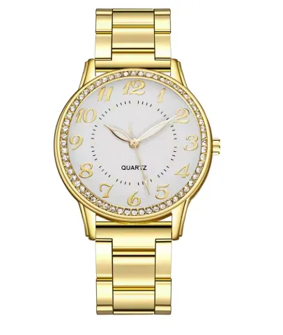 Luxury Gold Luminous Watches Women Digital Quartz Watch Stainless Steel Dial Casual Bracele Watch Montre Femme Ladies Gifts