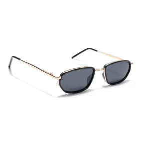 Marshall | Golden Polarized Unisex Sunglasses | Black Lens - PMG6095