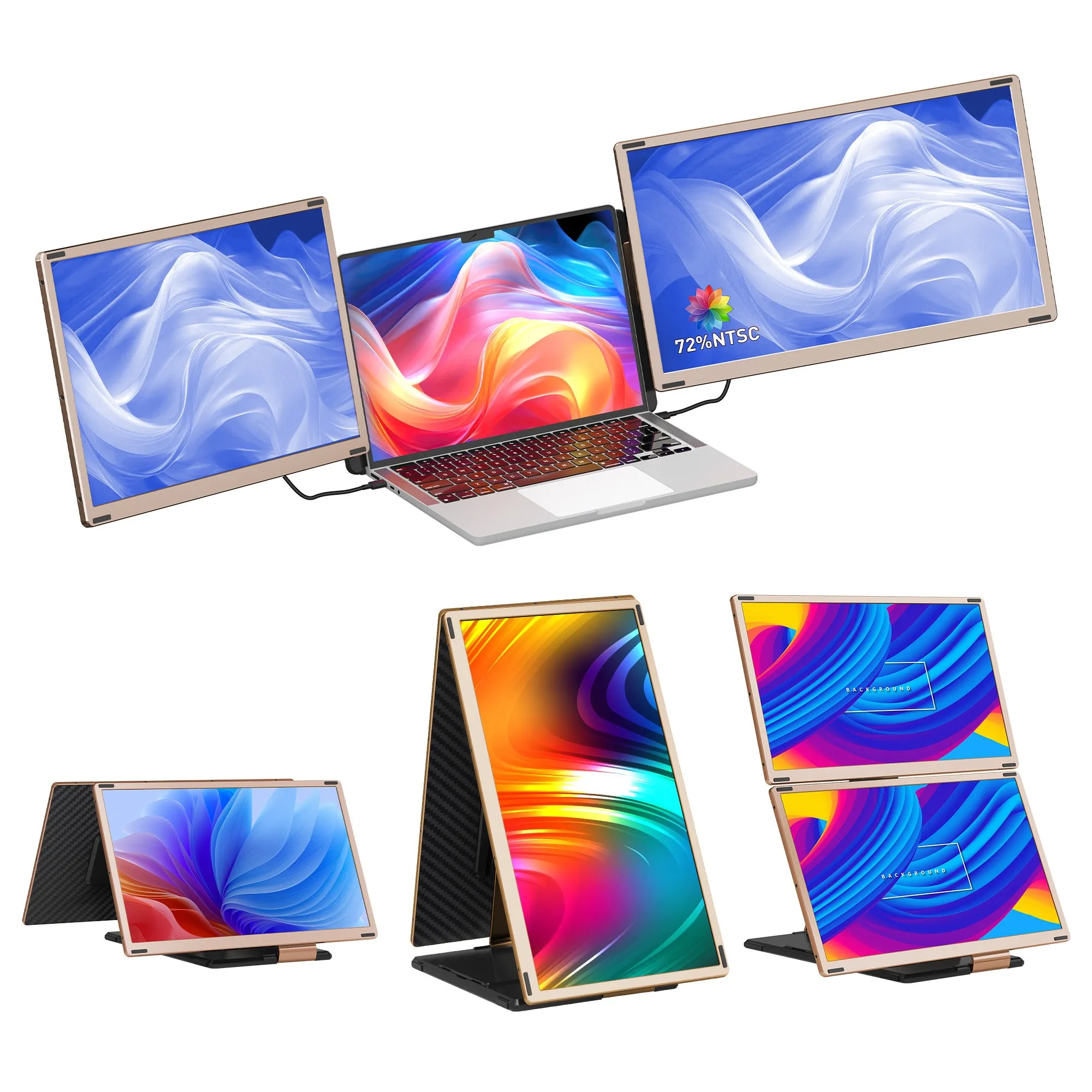 Maxfree S6 15.6" Refurbished Triple Monitor for Laptop