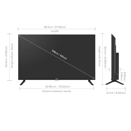 MI 108 cm (43 inches) A Series Full HD Smart Google TV L43M8-5AIN (Black)