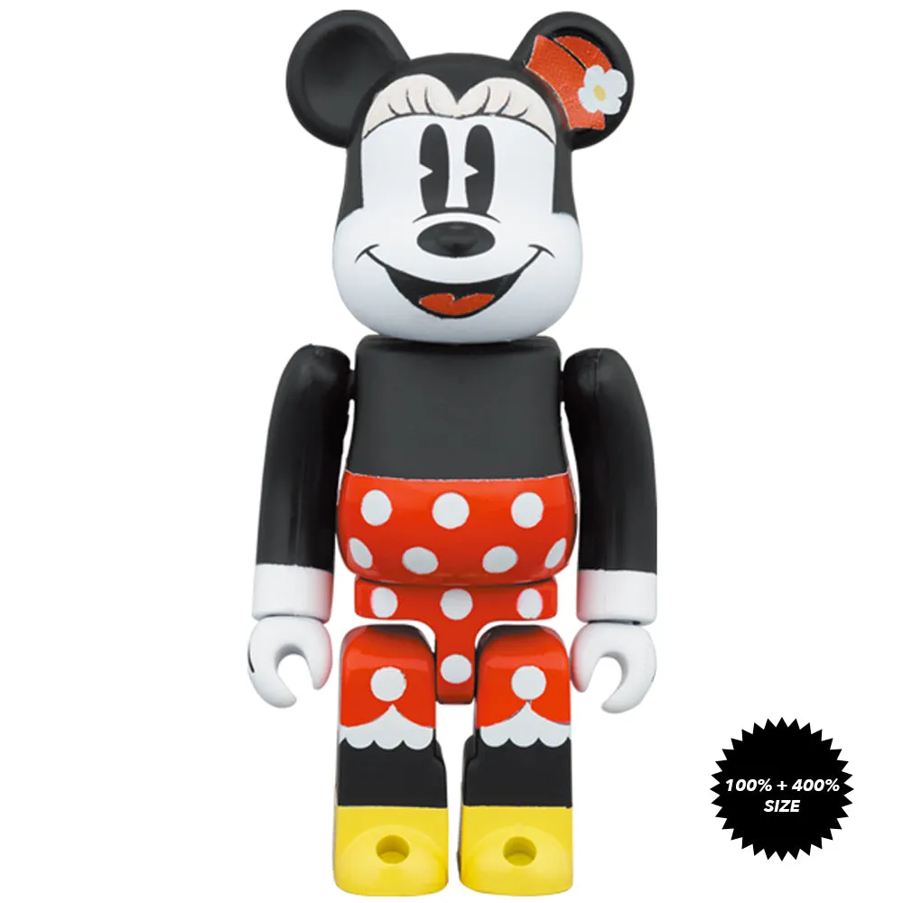 Minnie Mouse 100%   400% Bearbrick Set by Medicom Toy