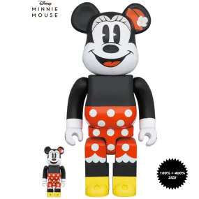 Minnie Mouse 100%   400% Bearbrick Set by Medicom Toy