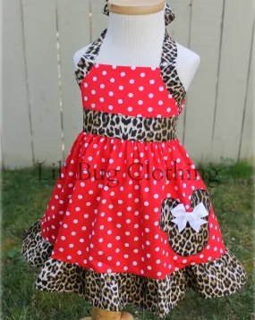 Minnie Mouse Red White Polka Dot Dress