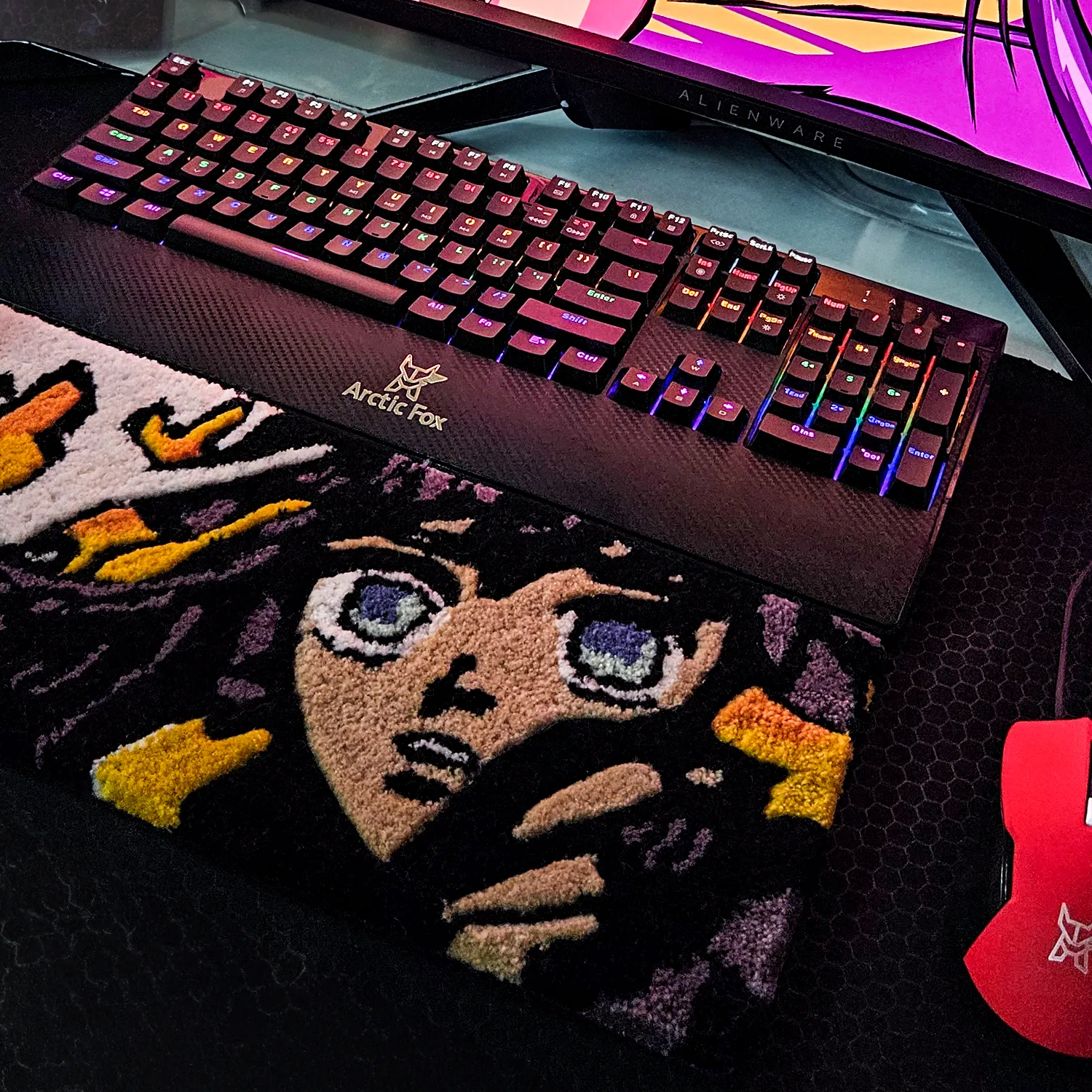 Mist Hashira Gaming Wrist Rest Rug - Ergonomic Keyboard Support for Anime Fans