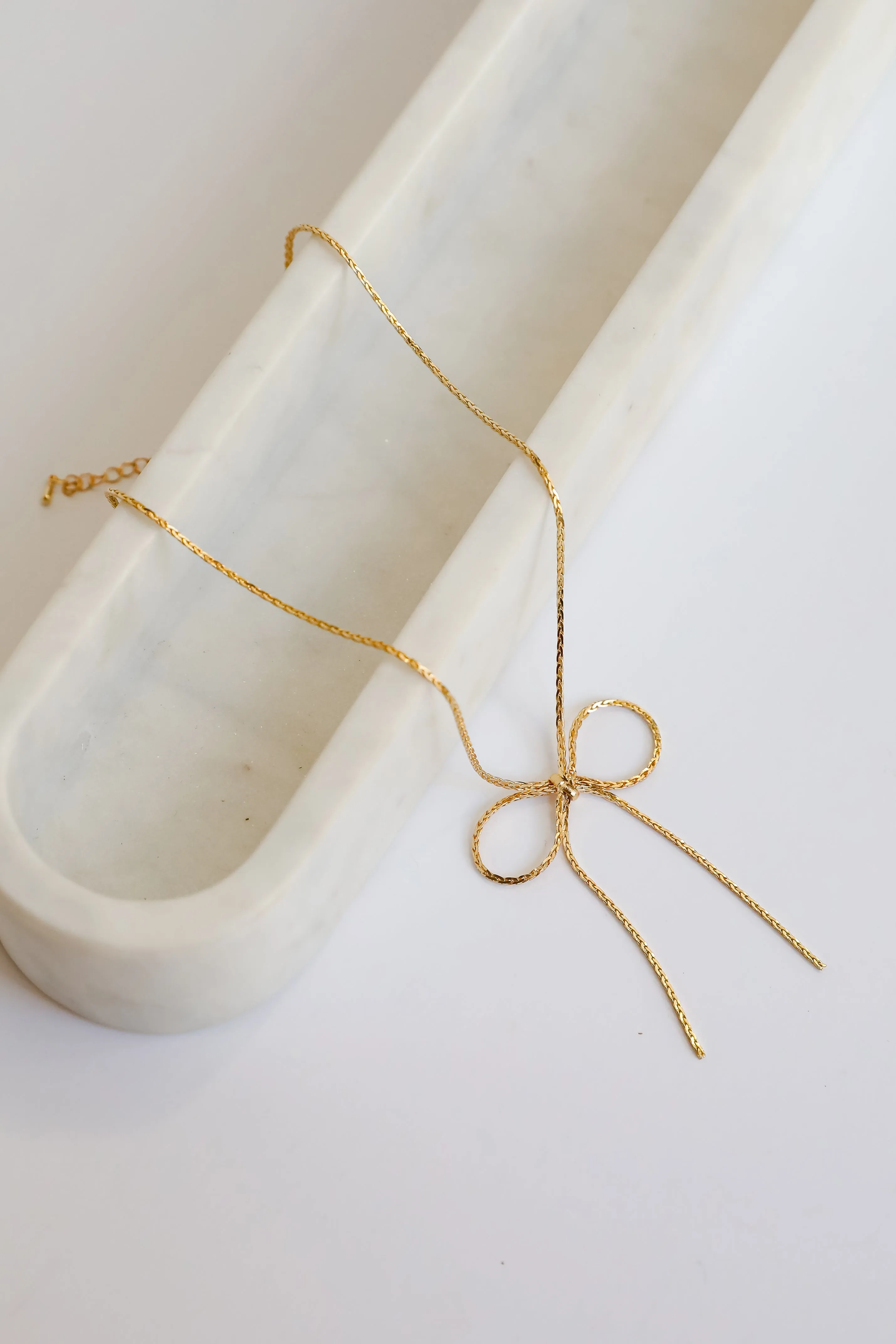 Myla Gold Bow Chain Necklace