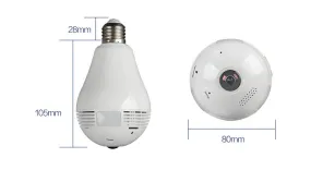 New Panoramic Camera 960P Wifi 360 degree Wireless Bulb Light IP Camera 1.3MP Home Security VR Camera