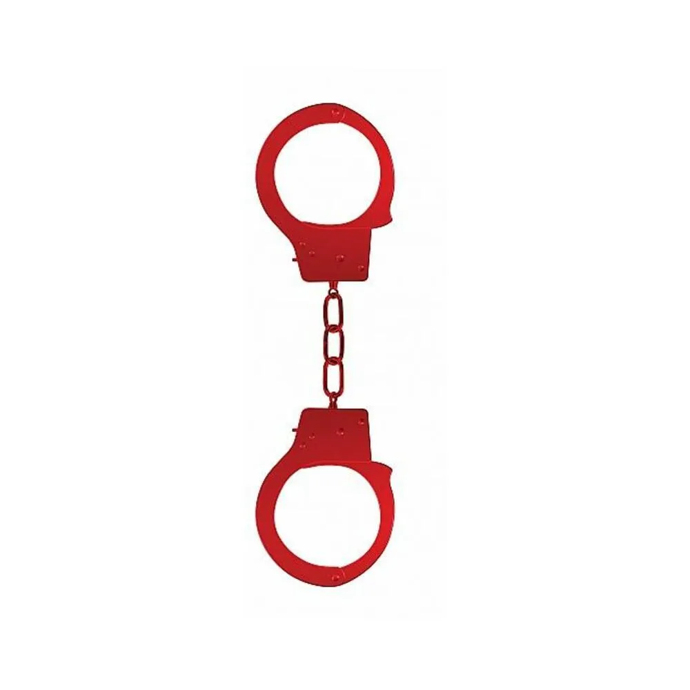 Ouch Beginners Handcuffs Metal Red