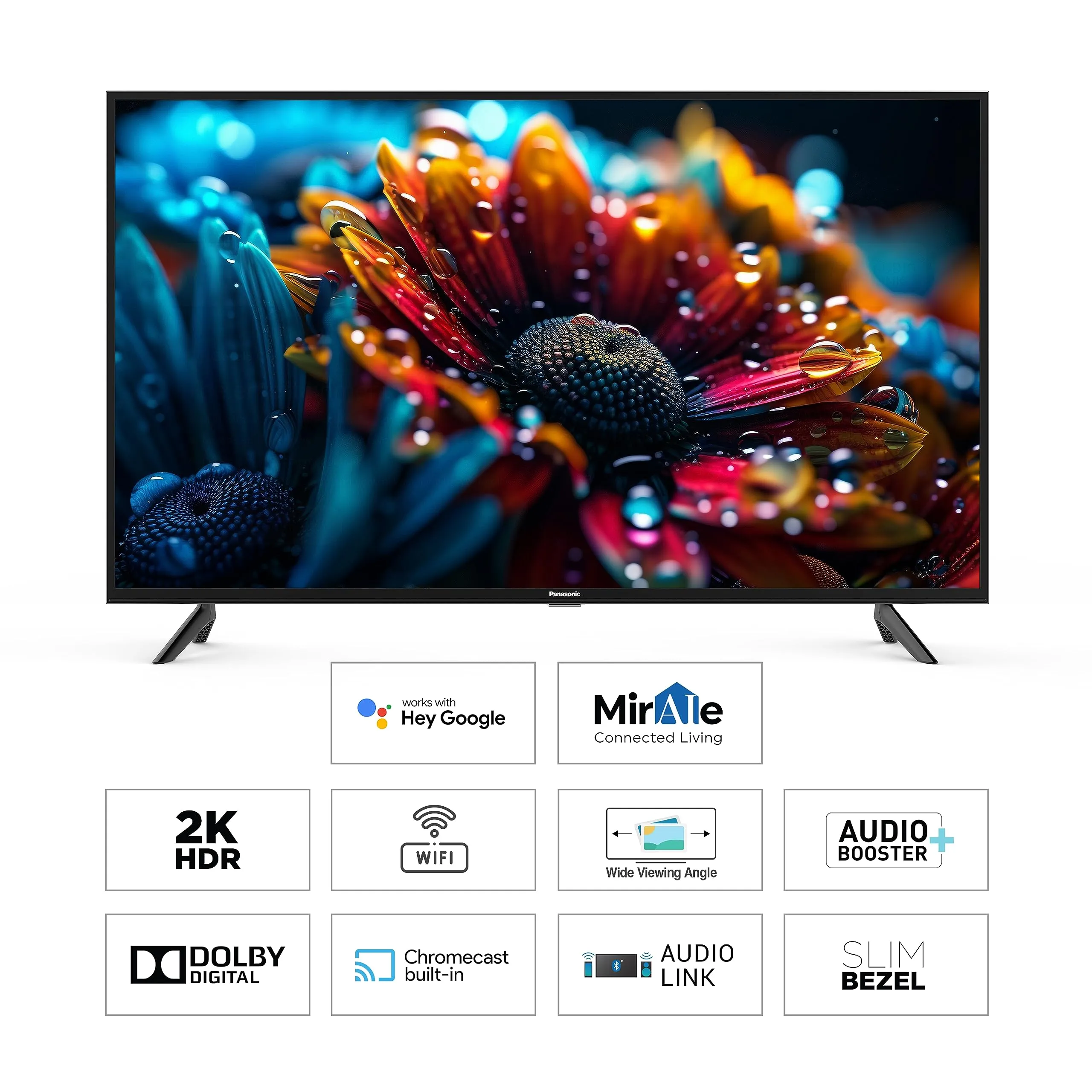 Panasonic 108 cm (43 inches) Full HD Smart LED Google TV TH-43MS660DX (Black)