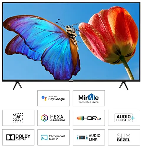 Panasonic 139 cm (55 inches) 4K Ultra HD Smart LED Google TV TH-55MX660DX (Black)