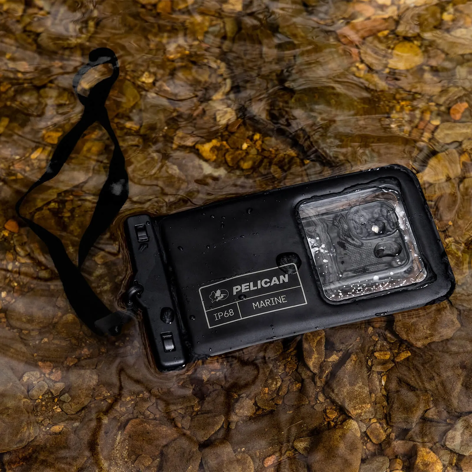 Pelican Marine Waterproof Floating Pouch XL (Stealth Black) - Phone Pouch