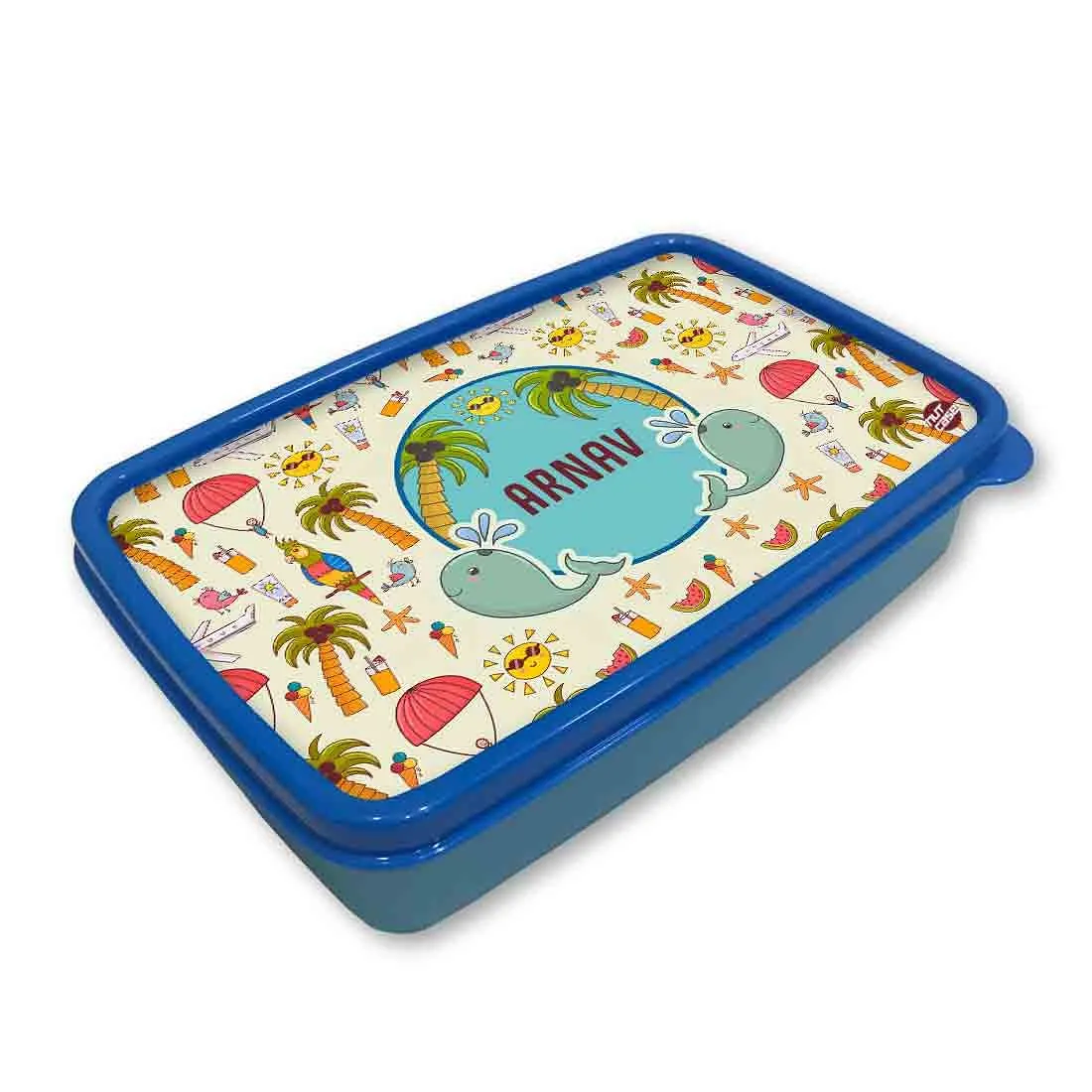 Personalized Snack Box for Kids Plastic Lunch Box for Boys -Summer Time