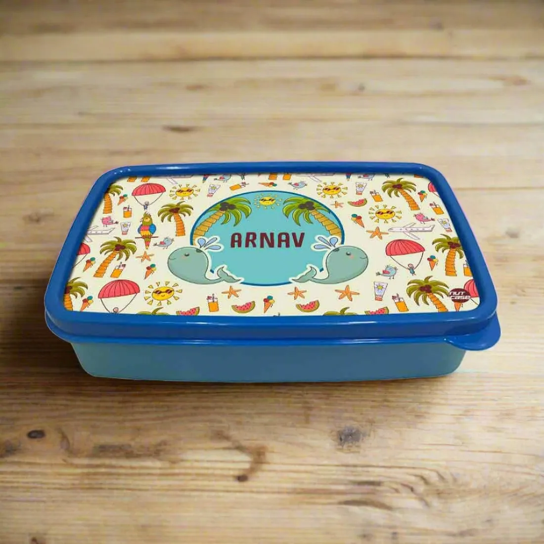 Personalized Snack Box for Kids Plastic Lunch Box for Boys -Summer Time