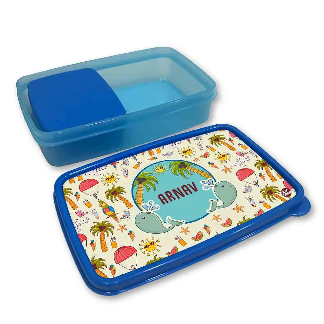 Personalized Snack Box for Kids Plastic Lunch Box for Boys -Summer Time