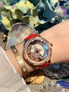 Pony Pattern Leather Women's Watch