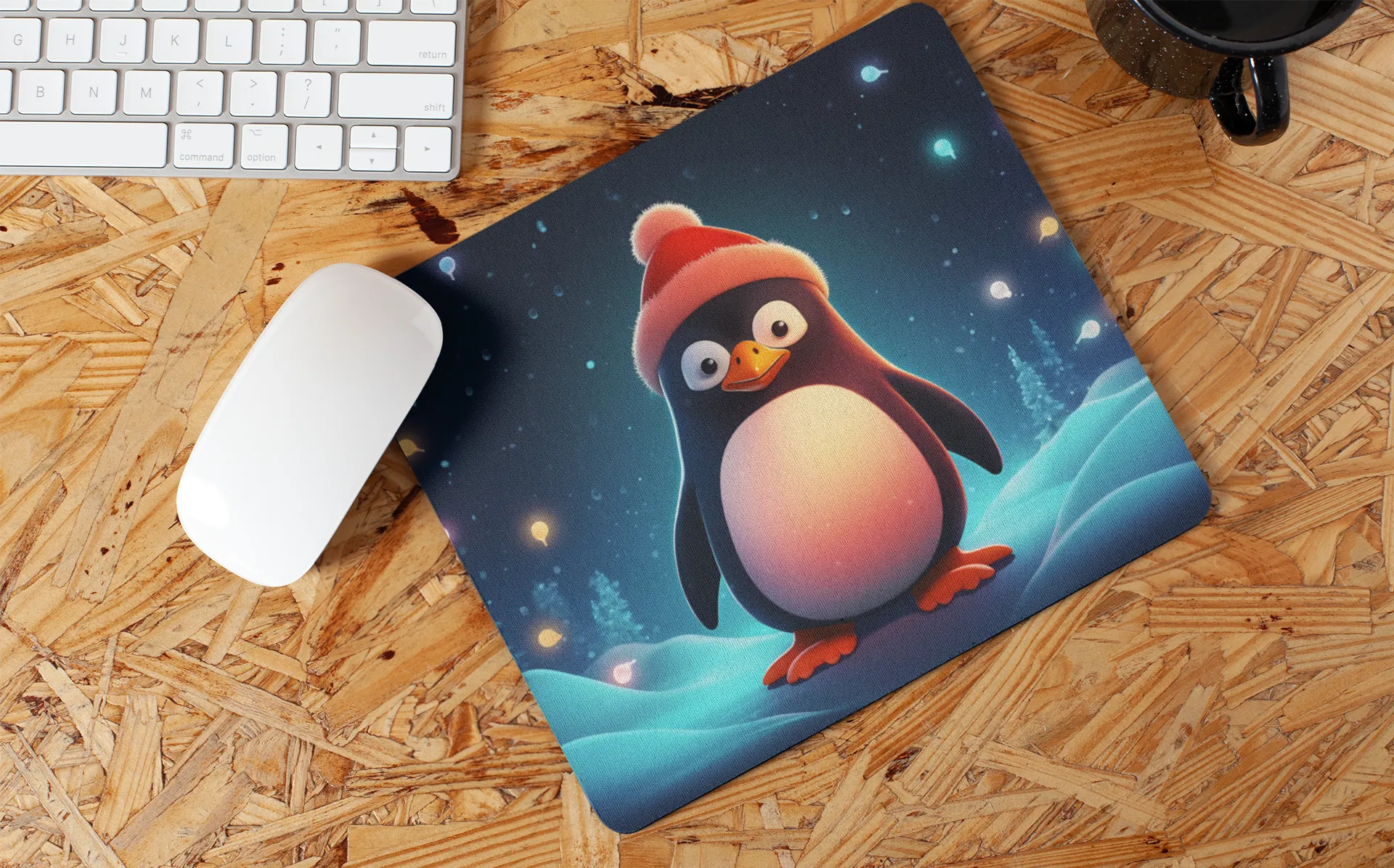 "Christmas Penguin" Mouse Pads