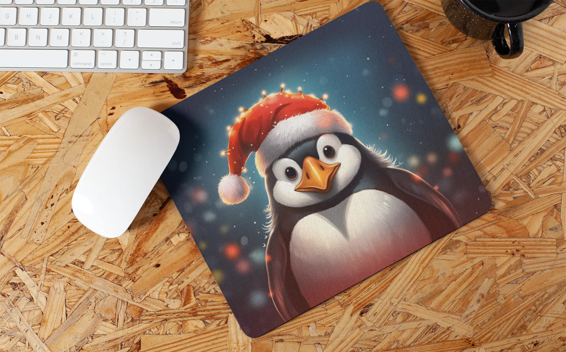 "Christmas Penguin" Mouse Pads