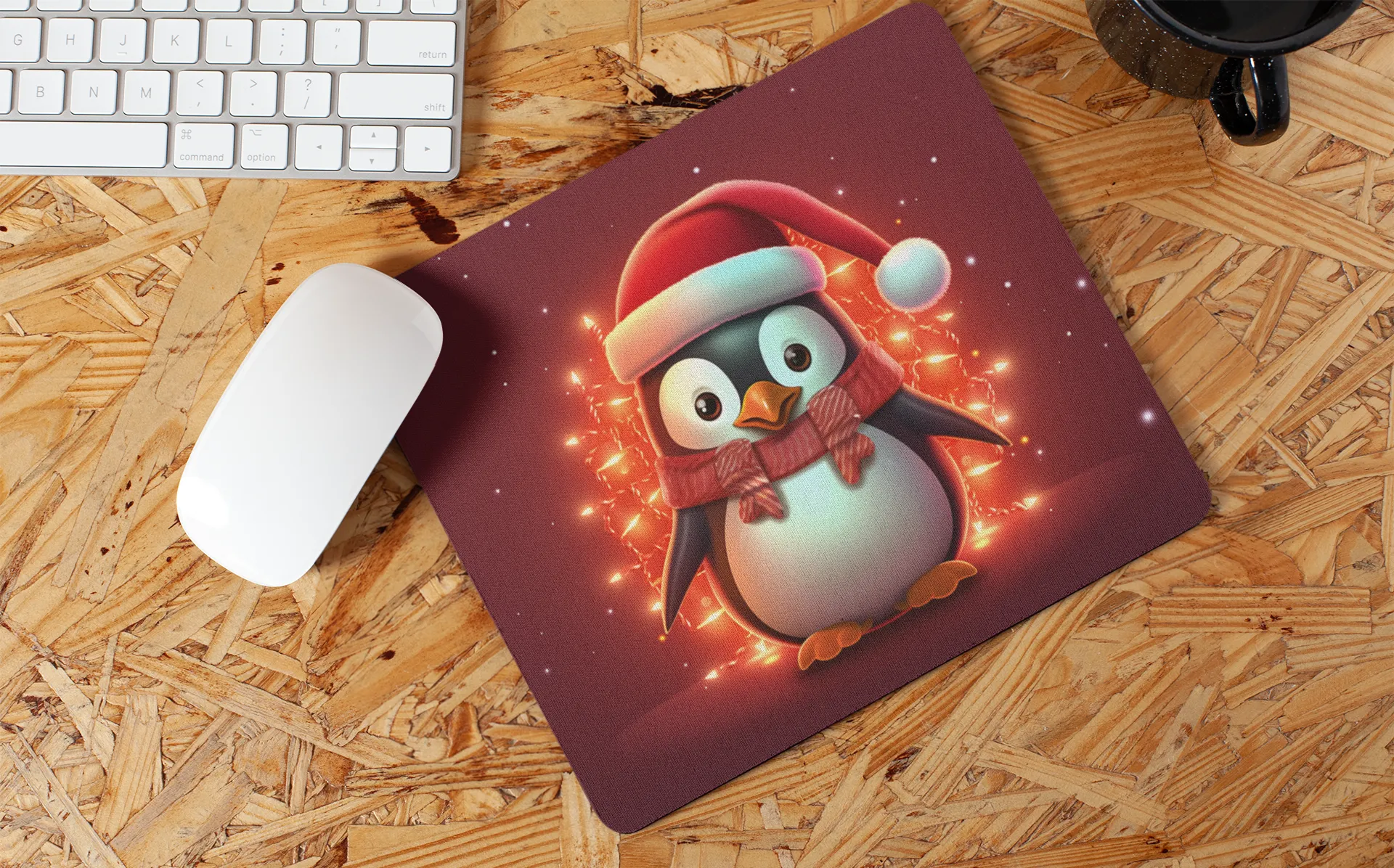 "Christmas Penguin" Mouse Pads