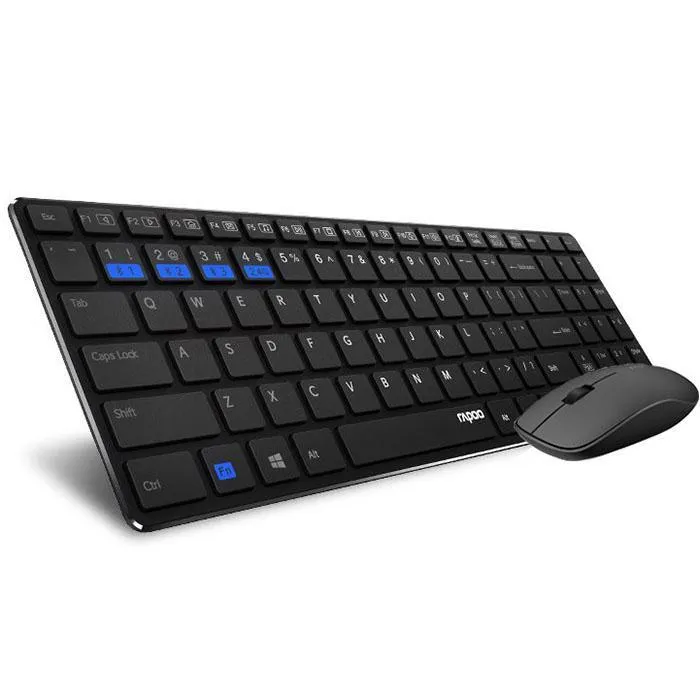 Rapoo 9300M Wireless Keyboard And Mouse Combo Black