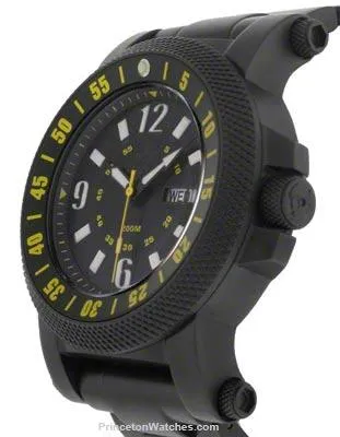 Reactor Fallout 2 Mens Day/Date Watch - Black/Yellow Dial - Black Nitride Design