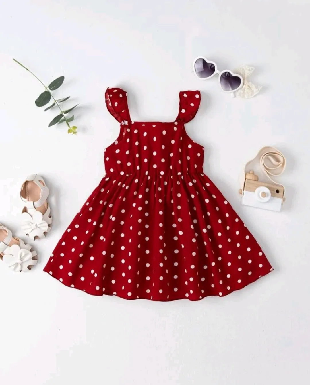 Red Polka Dress #1004