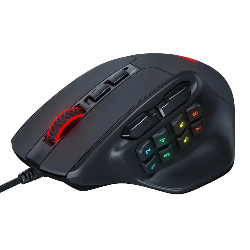 Redragon Aatrox 6200Dp Rgb Mmo Gaming Mouse - Black