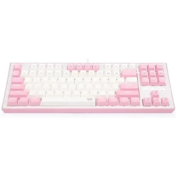 Redragon WIB BES K611 Dual Color Keys Mechanical Gaming Keyboard - White/Pink