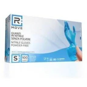 RMove 1Conf. da 100pz Tg.S - Guanti Nitrile Blu uso Medico Senza Polvere