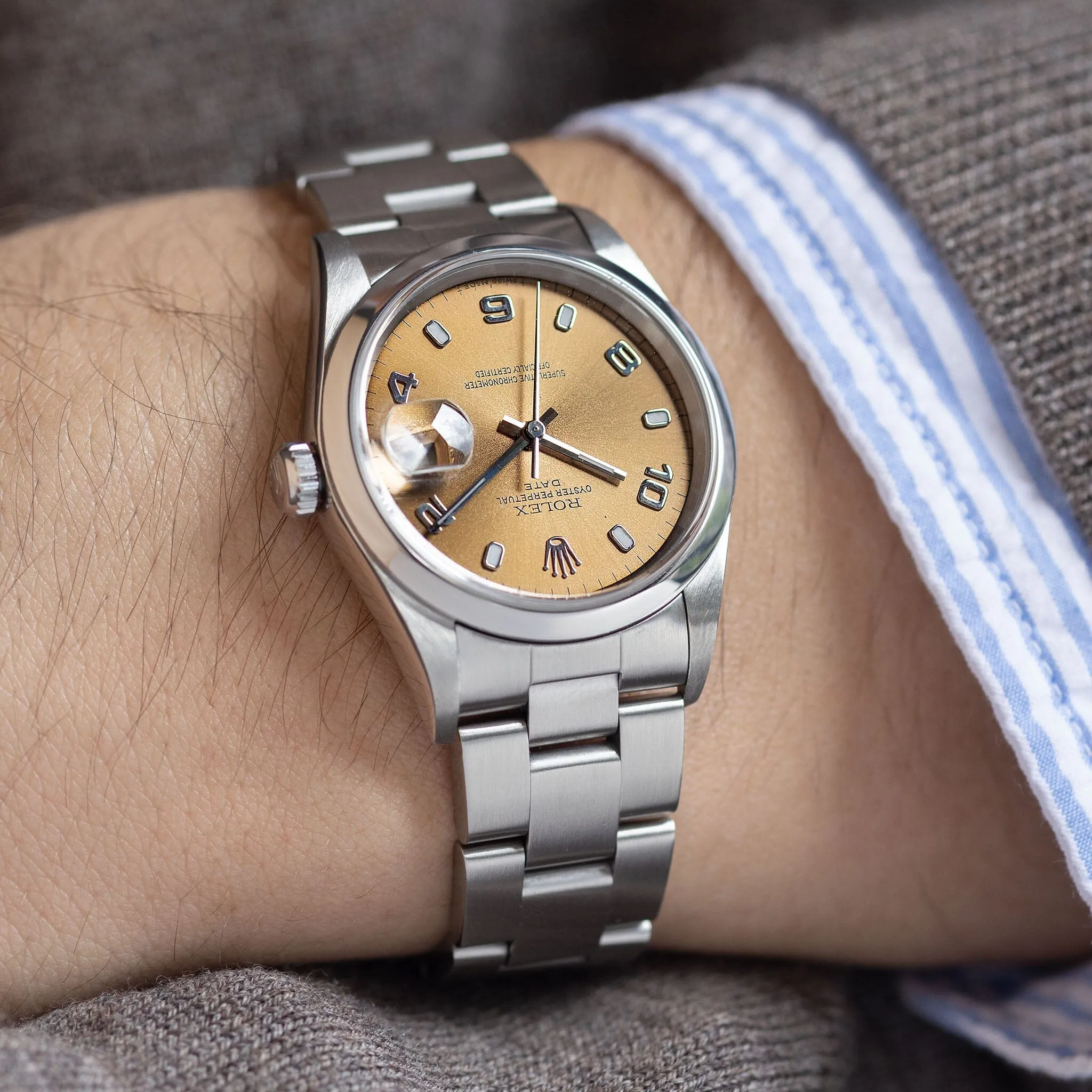 Rolex Oyster Perpetual Date Bronze Dial ref 15200