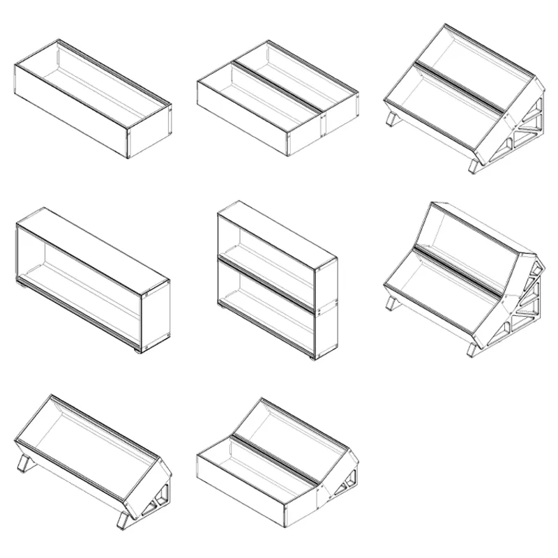 Simple Skiff - Angle Stands 3U, 6U, 9U