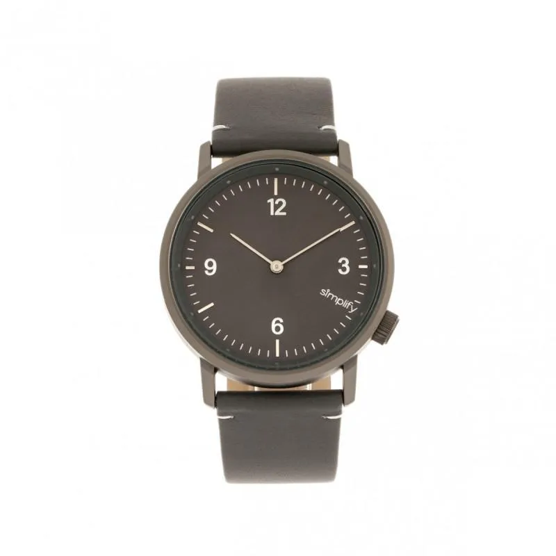 Simplify The 5500 Leather-Band Watch