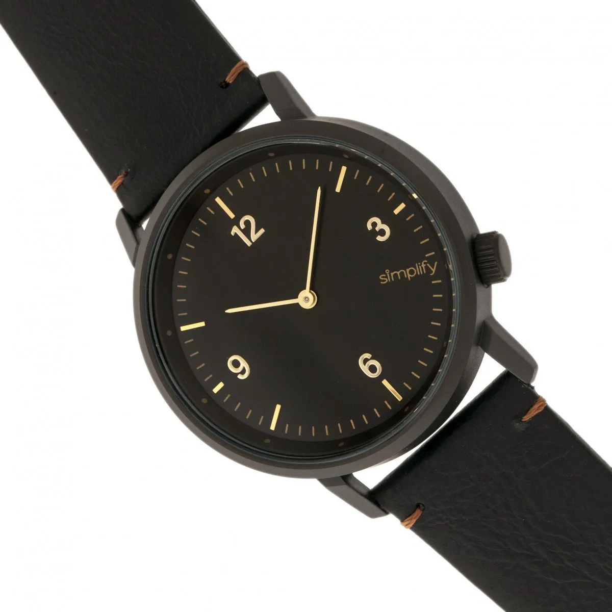 Simplify The 5500 Leather-Band Watch