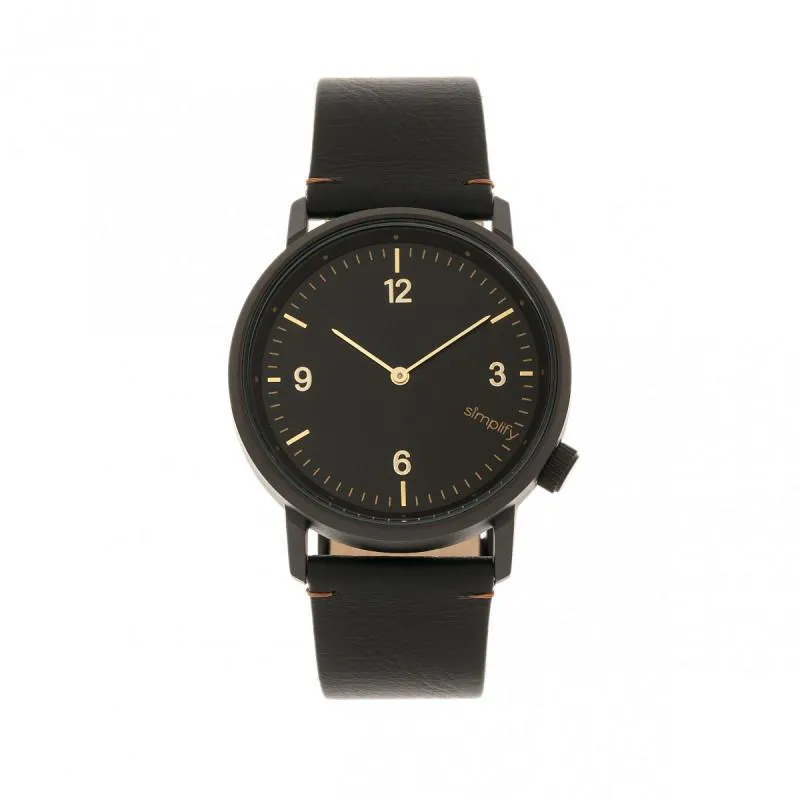 Simplify The 5500 Leather-Band Watch